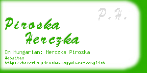 piroska herczka business card